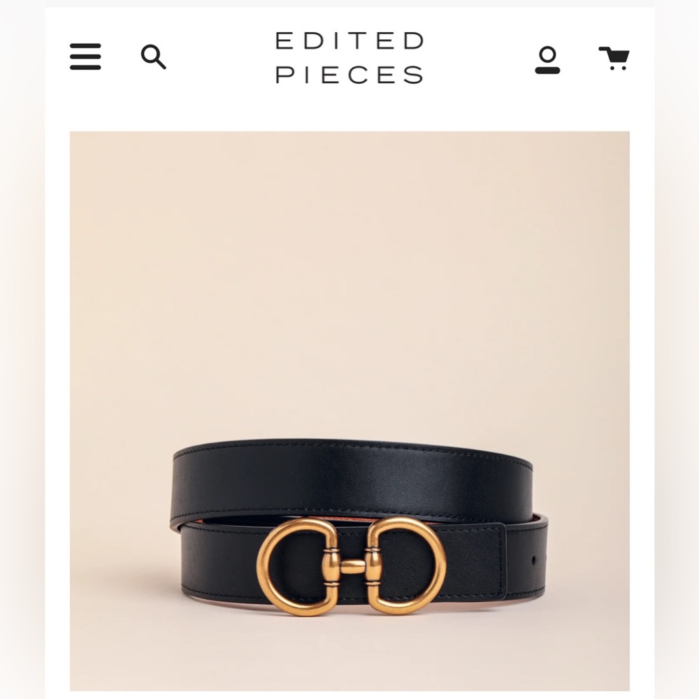 Edited Pieces Reversible Horsebit Belt